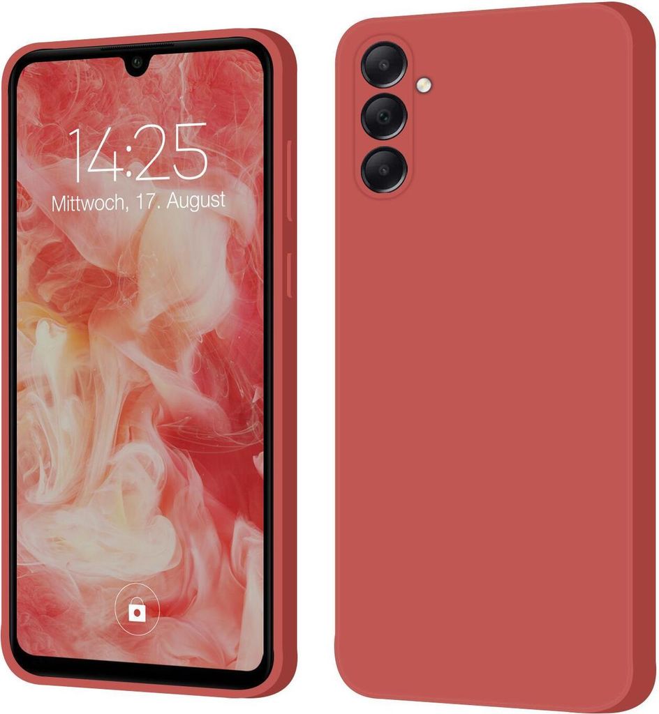 Hülle für Samsung Galaxy A05s Case Cover Bumper Silikon Softgrip Schutzhülle Farbe: Rot