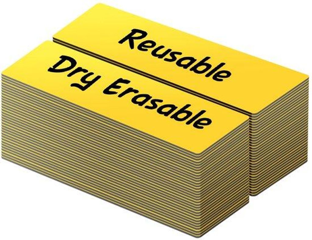 Magnetische Etiketten gelb beschreibbar 50 Stück
