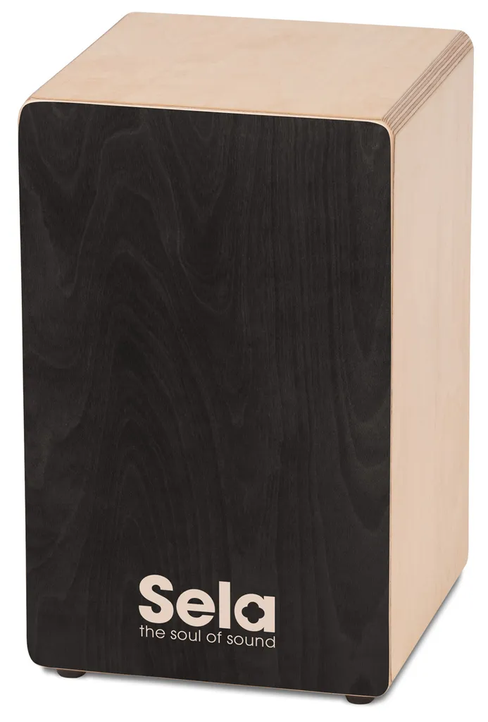 Sela SE-118 Cajon en bois noir - Instrument de percussion professionnel