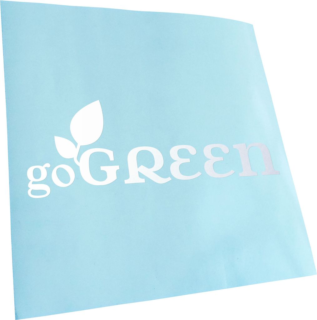 Kiwistar - Autoaufkleber - gold - 60 x 21 cm - go Green - Heckscheibenaufkleber - Aufkleber für Auto Kfz Fahrrad, LKW, Truck Mofa