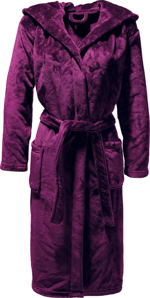 REDBEST Uni-Bademantel Perris" mit Kapuze beere L"