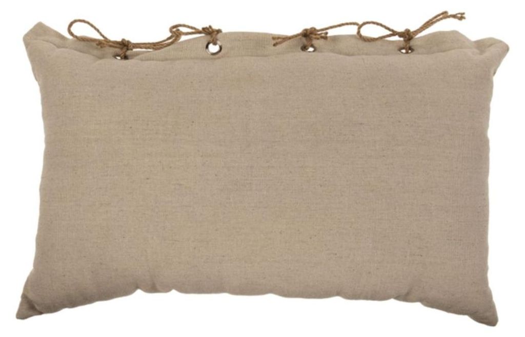Sofakissen mit 4 Kordel-Schleifen Dekokissen in beige ca. Produktbild 