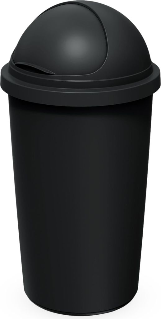 3.03 Mülleimer Compacta Roller 50 Liter - Farbe: schwarz / schwarz