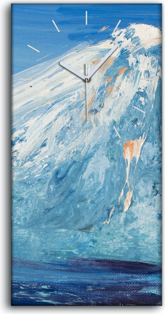 Dekor Leinwand Uhr Wandbilder 30x60 Malerei Abstrakte Berg Himmel Kunst - weiße Hände