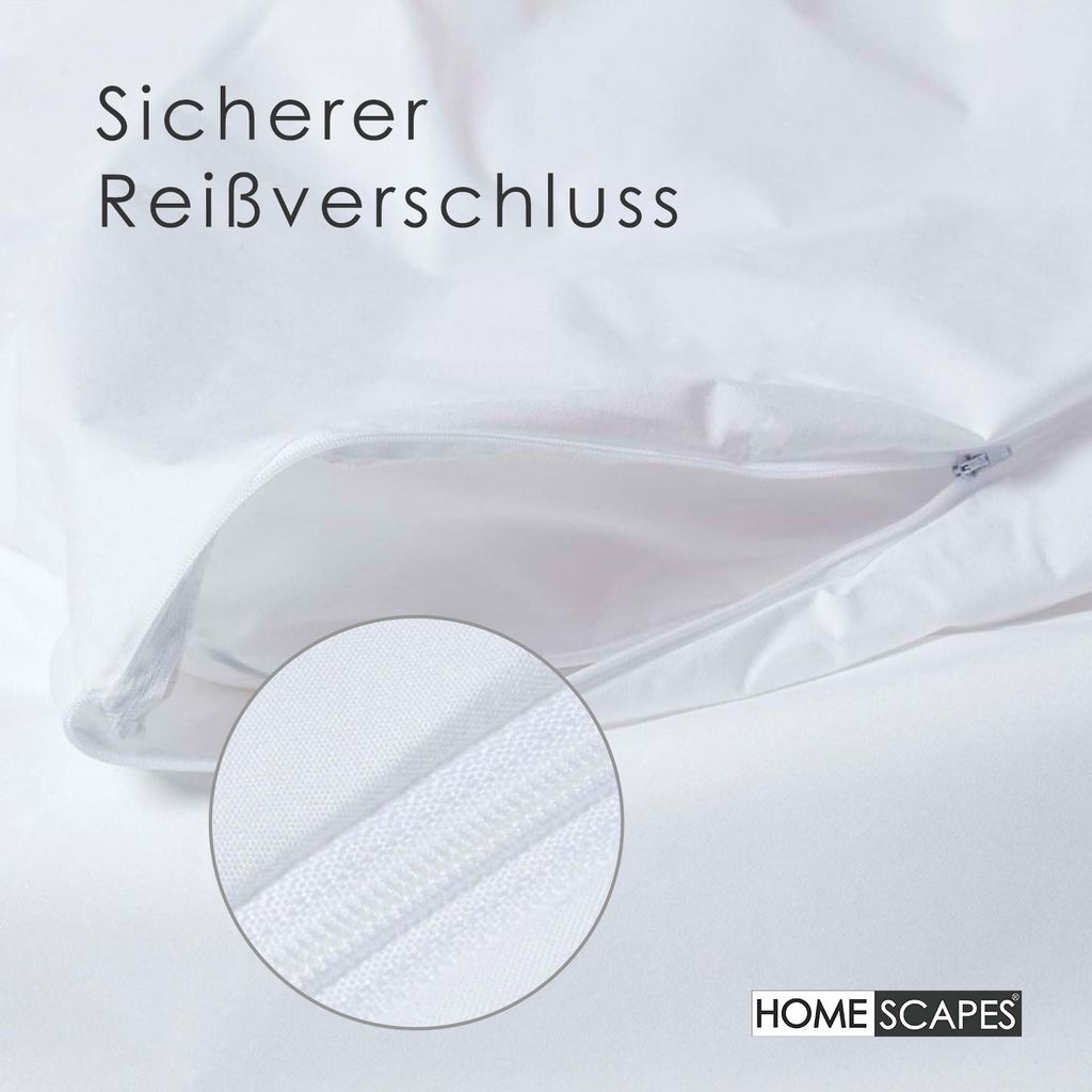 HOMESCAPES Wasserdichter Bettdecken-Schonbezug - 135 x 200 Produktbild 5