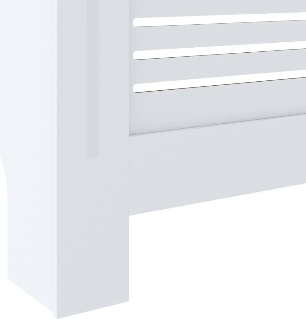 Cache-radiateur blanc 205 cm en MDF robuste avec tablette décorative