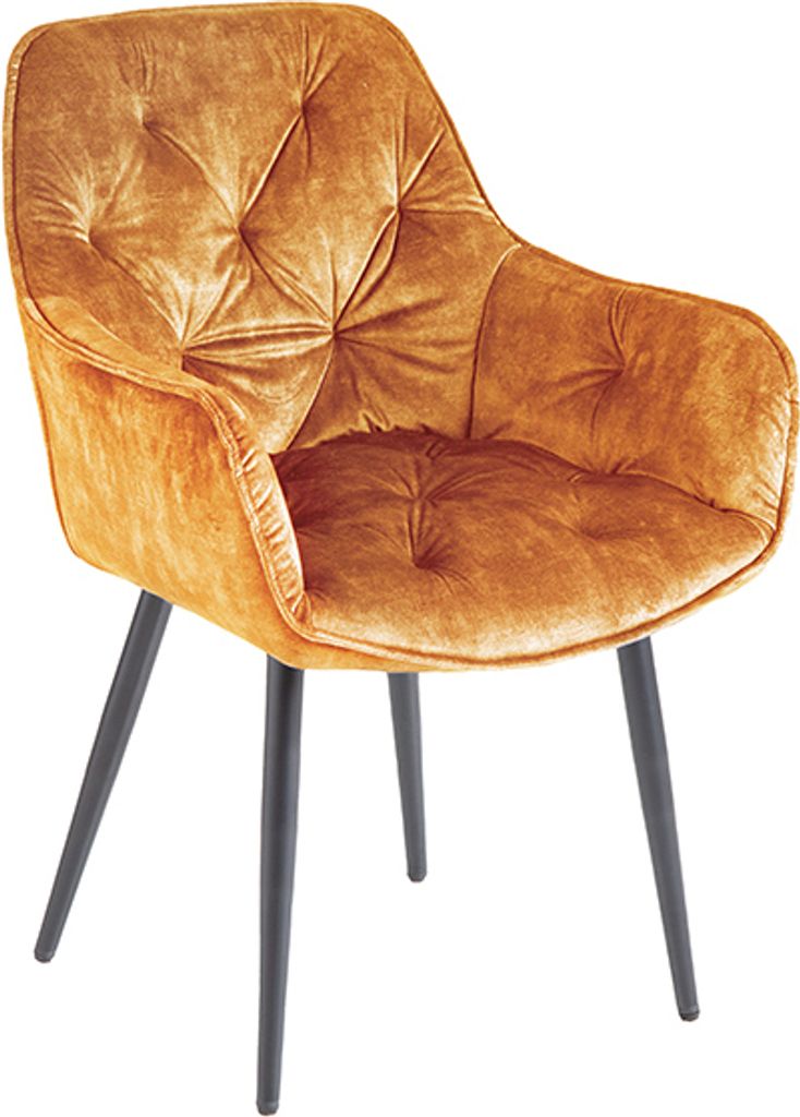 riess-ambiente Design Stuhl MILANO senfgelb Samt mit Produktbild 11