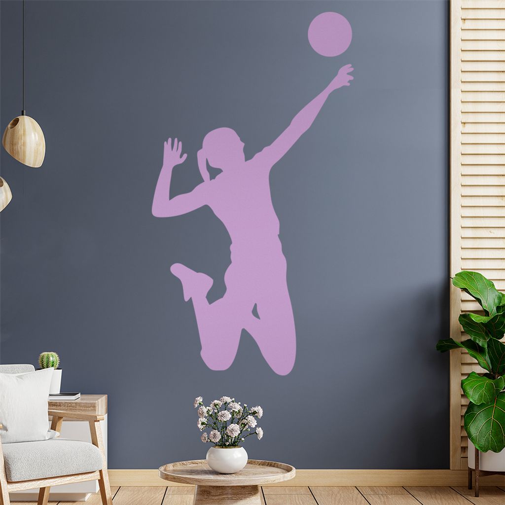 Volleyball Spieler Figur Wandtattoo Wandaufkleber Wall Sticker - Dekoration, Küche, Wohnzimmer, Schlafzimmer, Badezimmer