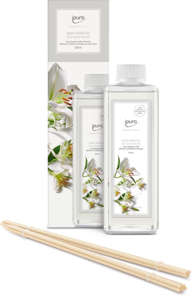 ipuro White Lily, Flüssigkeit, Nelke, Zedernholz, Jasmin, Produktbild 