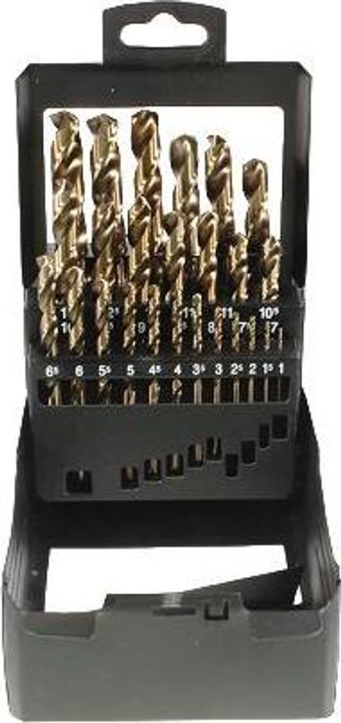 Metallkoffer mit 25 Bohrern HSS Kobalt 5% RISS - Ø 1 bis 13 mm x 0.5 mm - CO25V3075AC