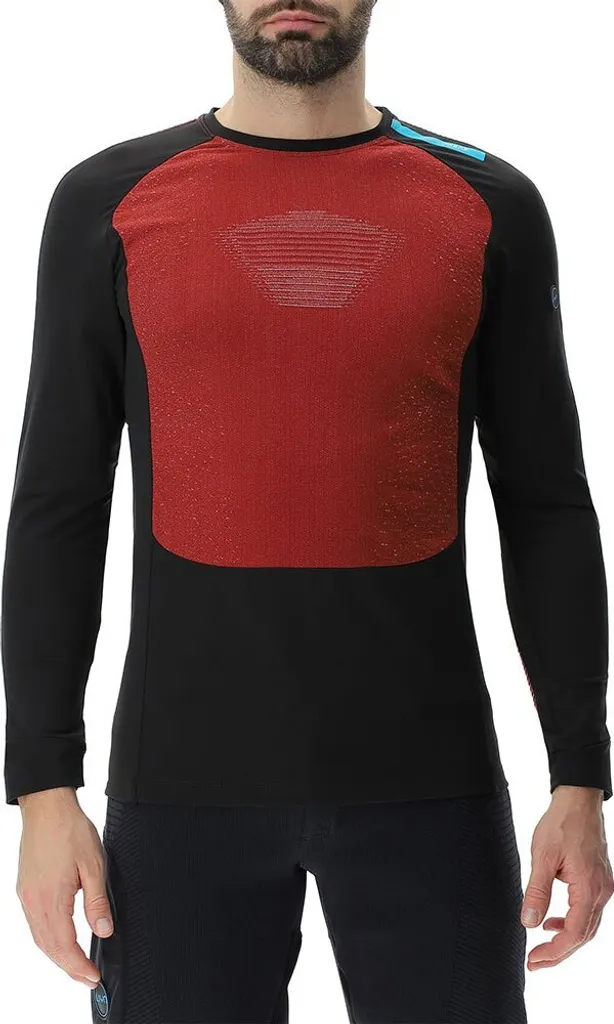 Uyn Crossover Hiver Baselayer Manches Longues Homme Rouge Noir Taille XL