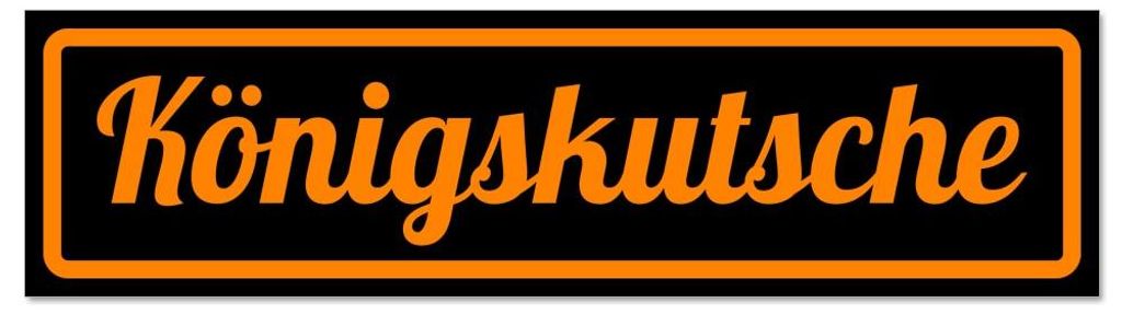 Kiwistar - Autoaufkleber - Orange - Schwarz - 30 x 8 cm - Königskutsche - Hinweis Aufkleber Sticker für Auto, Kfz, Fahrrad, PKW, LKW