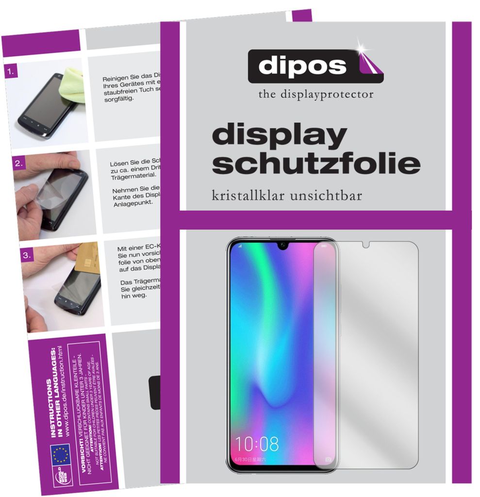 3+3x Schutzfolie für Honor 10 Lite klar Displayschutzfolie Folie Display Schutz