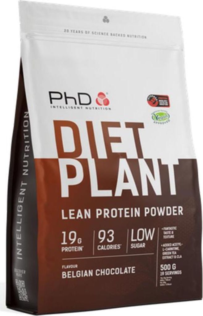 PhD Diet Plant Protein (500g) Belgian Chocolate - Eiweiße - Veganes Eiweiß
