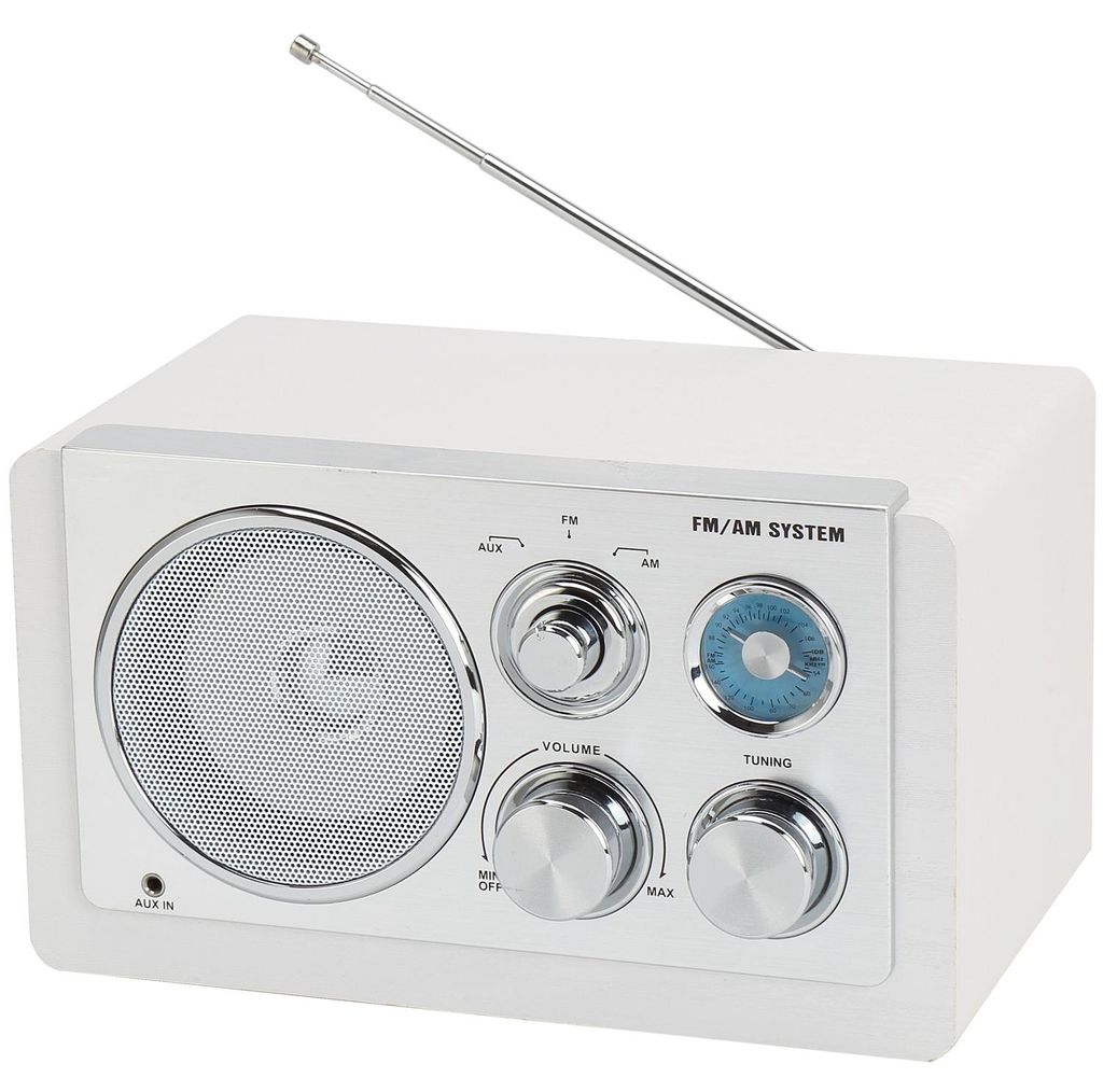 Radio analogique AM/FM Blanc Image du produit 