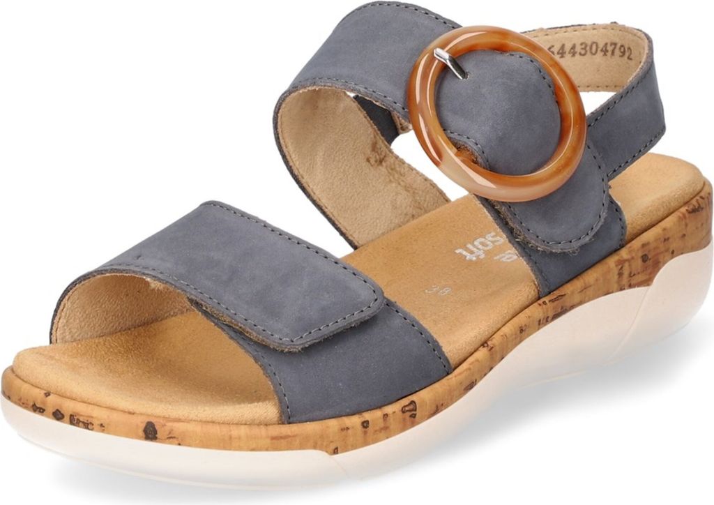 Remonte Riemchensandalen - Himmelblau Leder Größe: 37 Normal