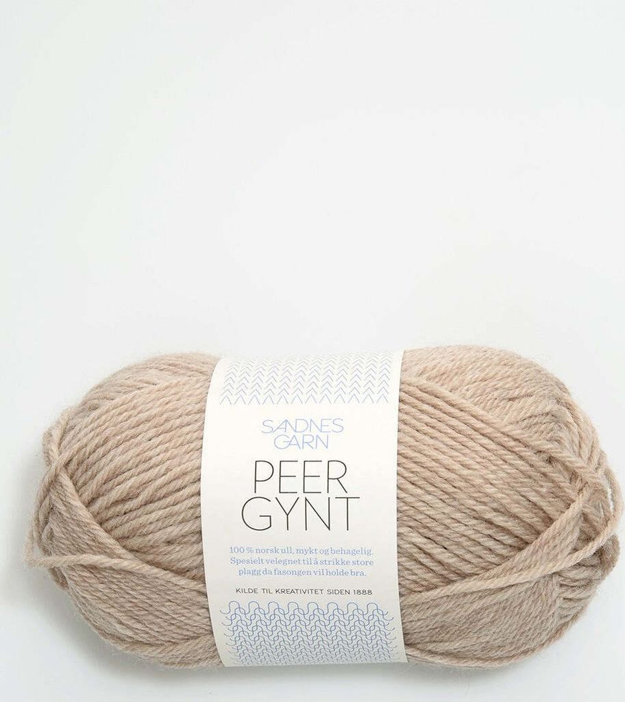 Sandnes Peer Gynt 50g - 100% Schurwolle Hellbeige meliert 3021