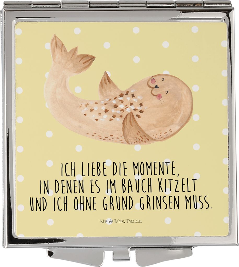 Mr. & Mrs. Panda Kosmetikspiegel Robbe Liegen - Gelb Produktbild 