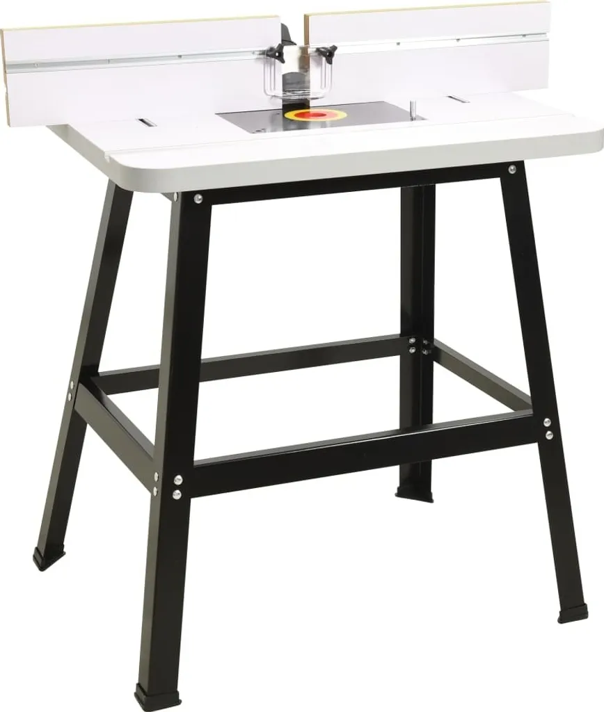 Table de défonçage en acier et MDF 81x61x88 cm pour atelier de menuiserie