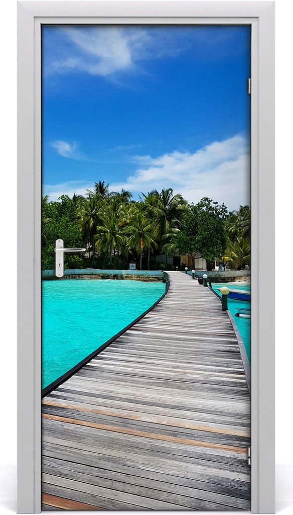 Tulup Türaufkleber 95x205 cm Dekorative Aufkleber Selbstklebend Wasserdichte Tapete Abnehmbar Schlafzimmer Wohnzimmer Wohnkultur - Tropical Klebe ...