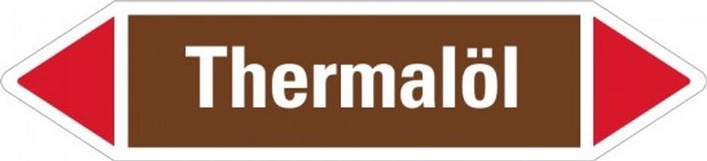 Dreifke Aufkleber I RKZ-Etikett Thermalöl, braun/weiß/rot, ab Ø 90mm, 440x10...
