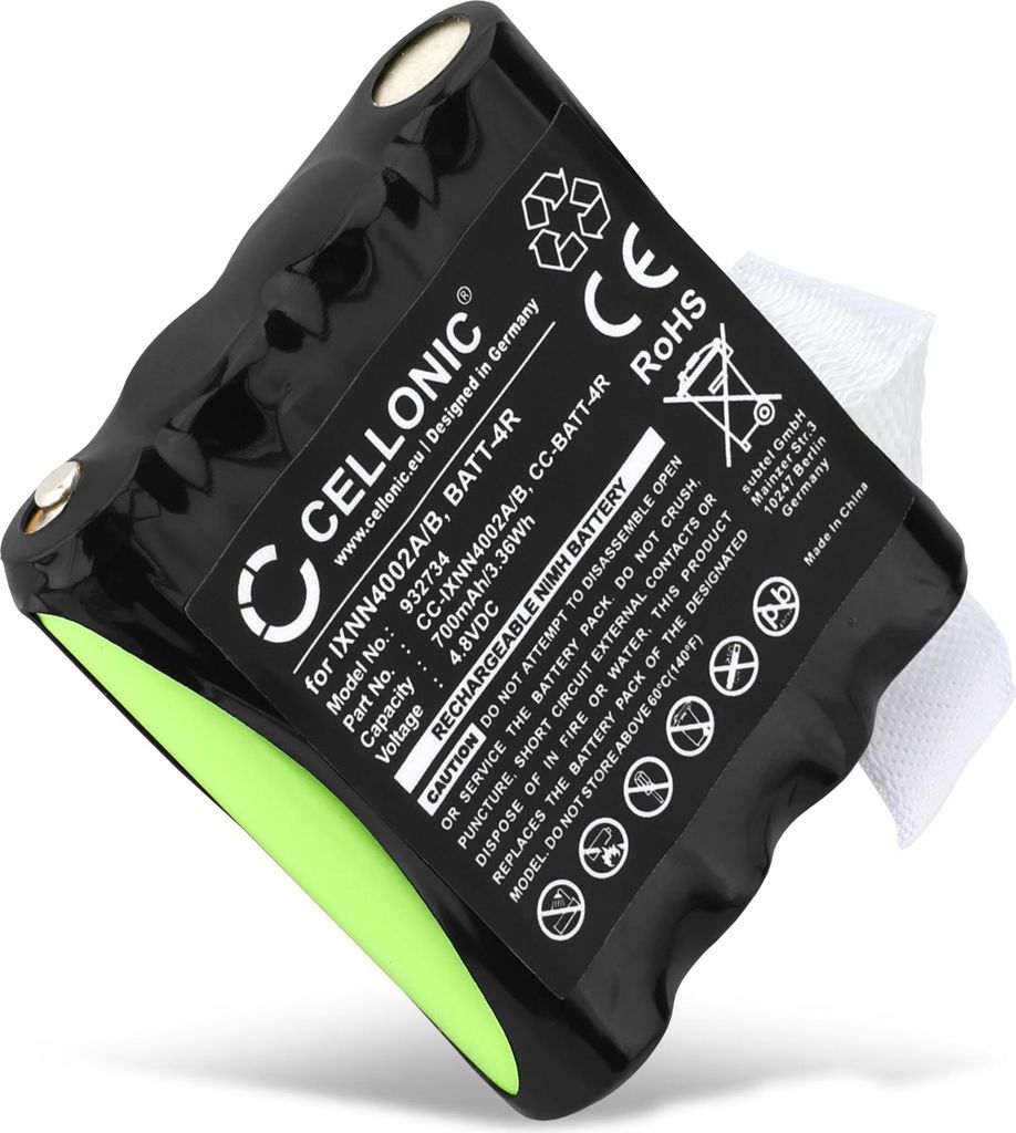 CELLONIC 1x Akku für Funkgerät Kompatibel mit Motorola TLKR T80, TLKR T40, TLKR T80 Extreme, IXNN4002B - (700mAh, 4.8V)