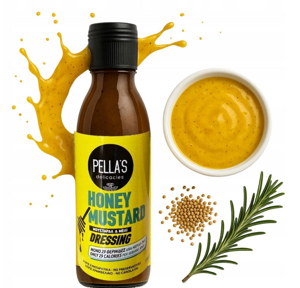 Pella’s Balsamico-Creme Honig-Senf 250 ml – Griechisches Produktbild 