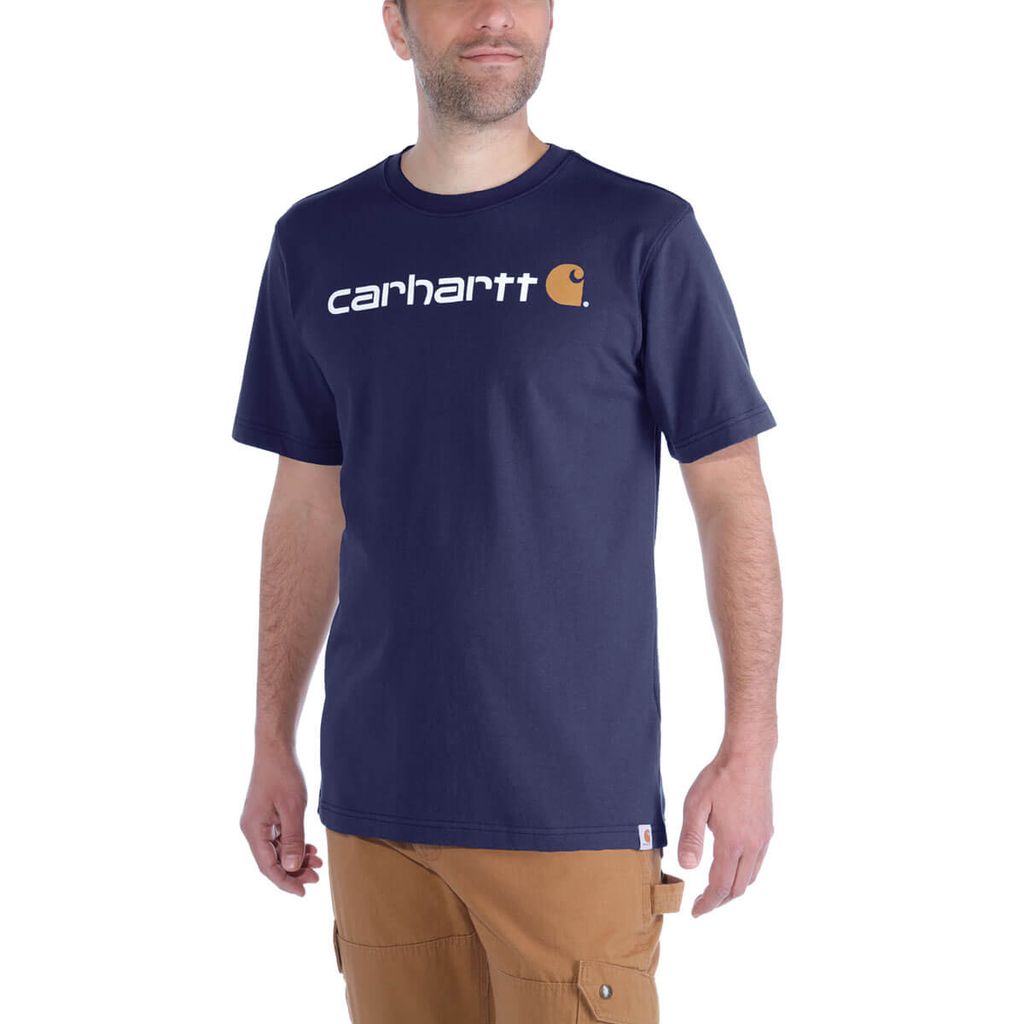 Carhartt Core Logo Relaxed Fit Kurzarm-t-shirt Blau 2XL Produktbild 