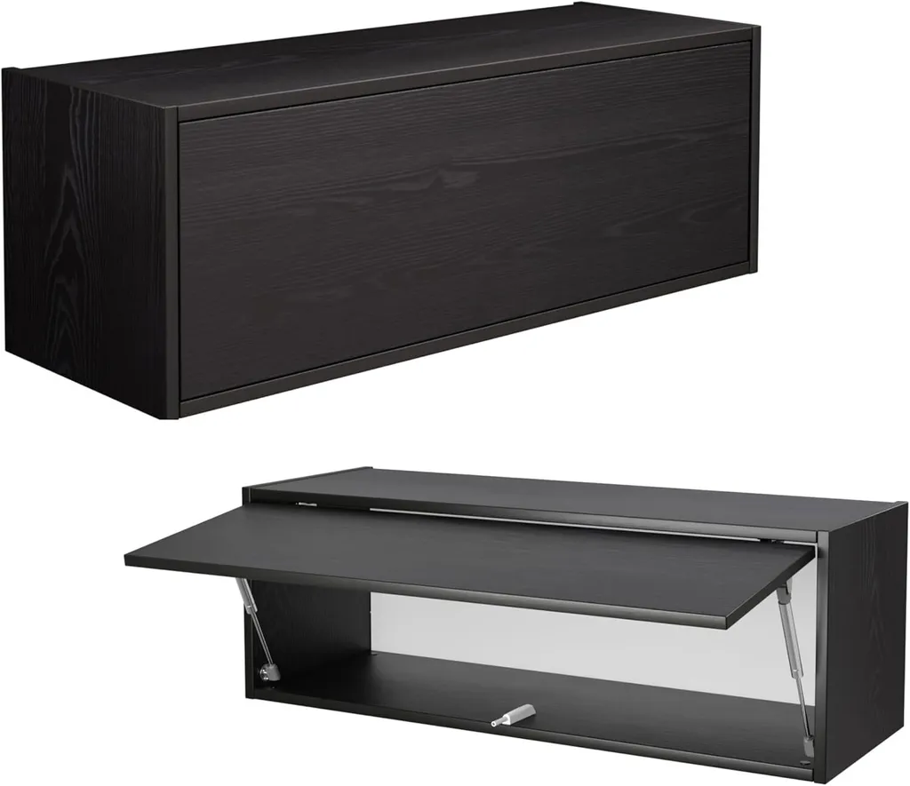 Armadio a muro PLATAN ROOM NERO Armadio 100 x 35 x 35 cm Armadio a muro per bagno, corridoio, soggiorno Armadio a muro