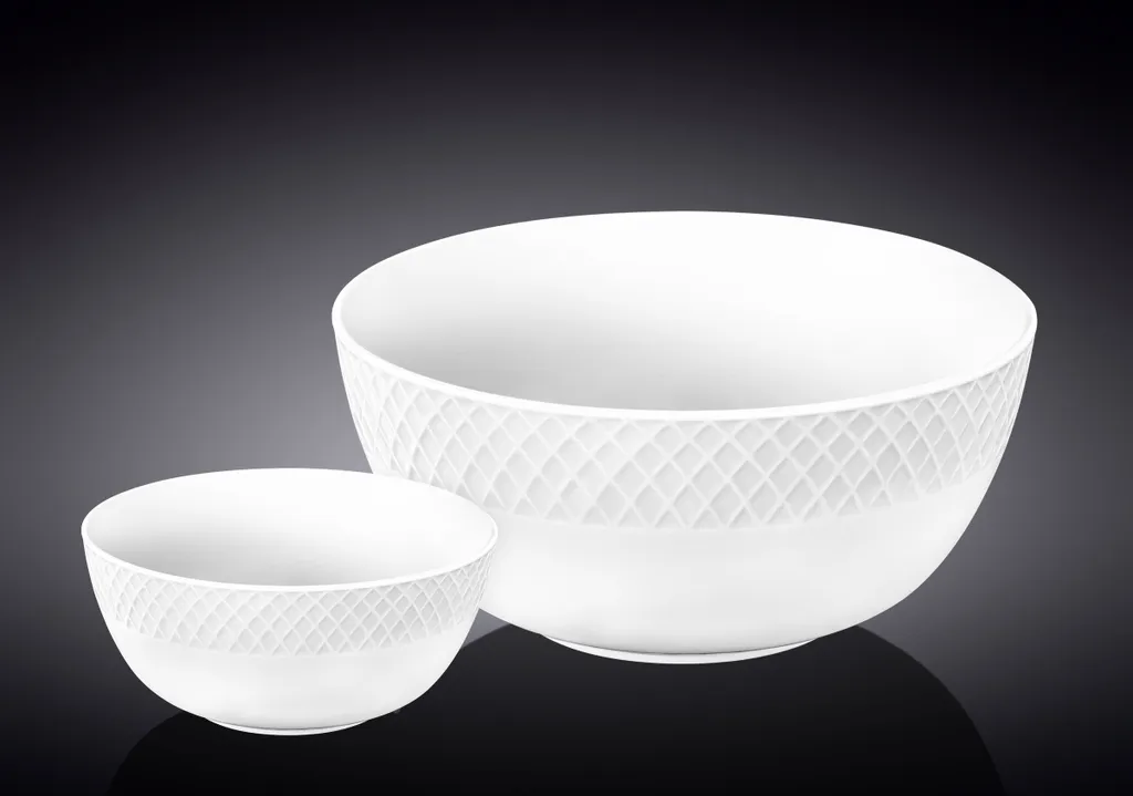 Lot de 7 coupes Wilmax incassables et durables en porcelaine blanche