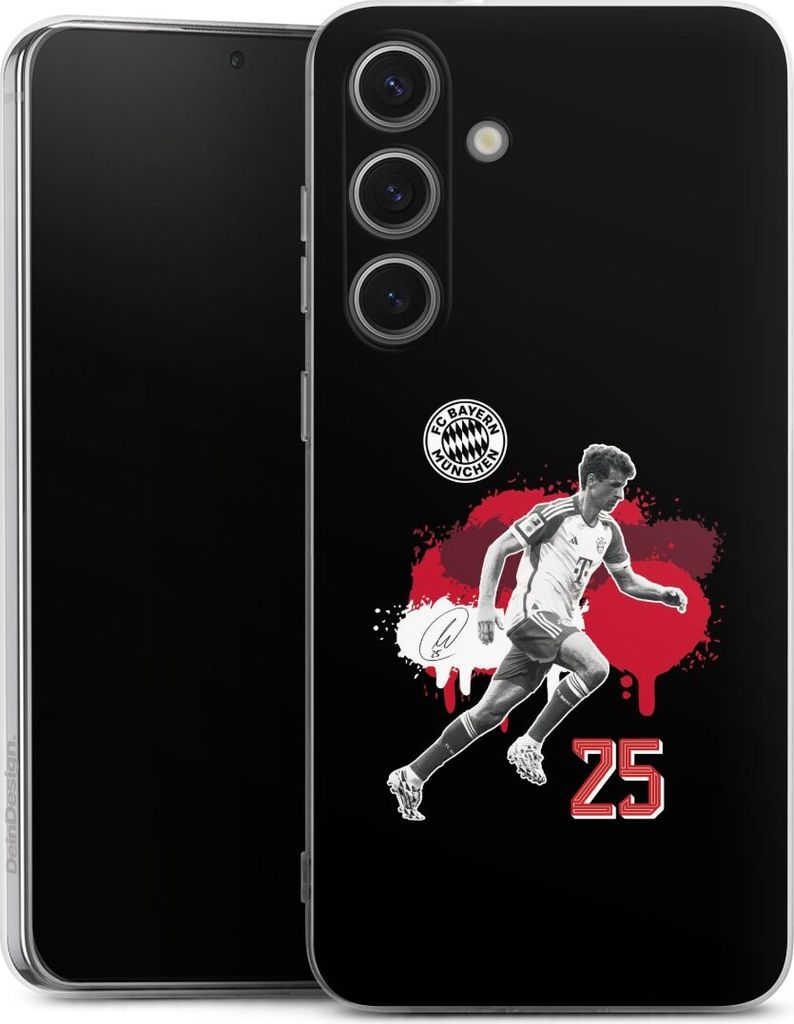 DeinDesign Handyhülle für Samsung Galaxy S25+ Silikon Hülle Case Smartphone Schutzhülle FC Bayern München Offizielles Lizenzprodukt Thomas Mü...