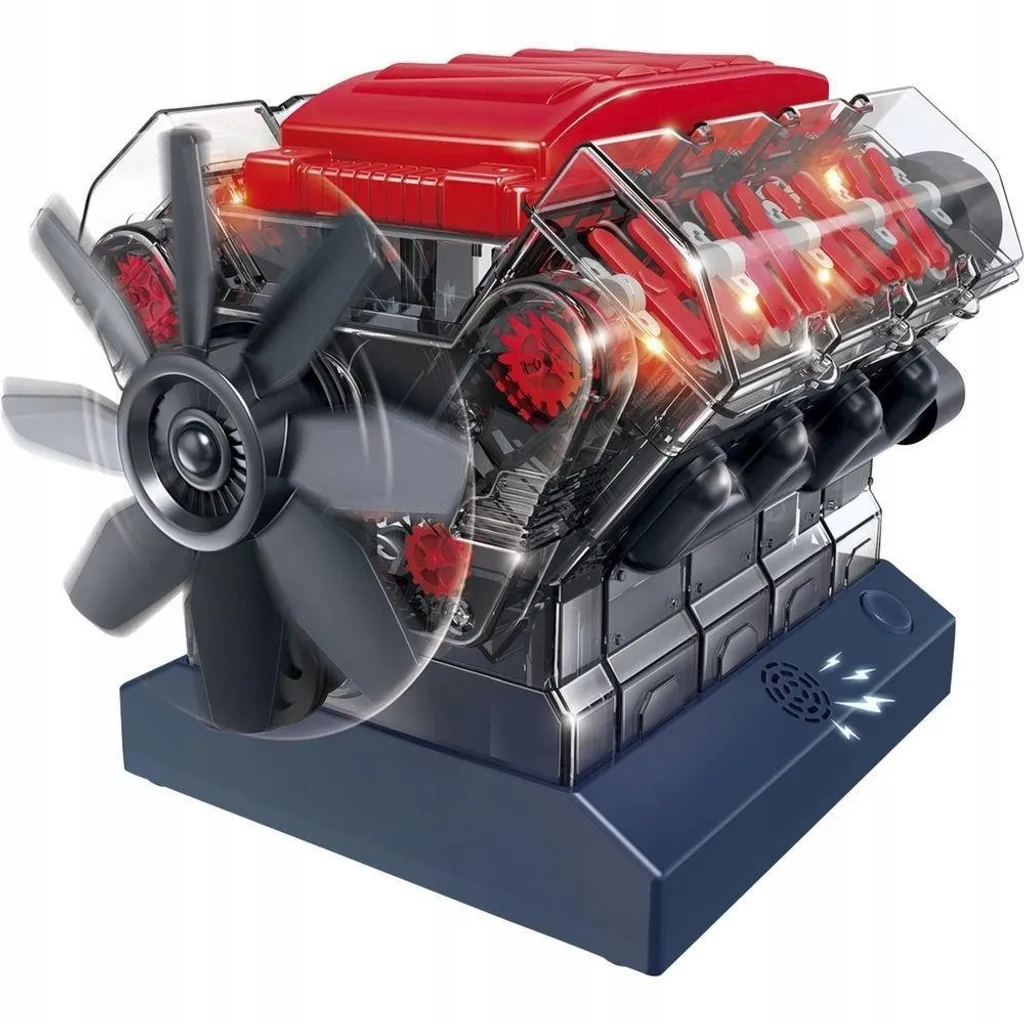 Modèle de moteur V8 éducatif - Maquette de bureau pour passionné auto