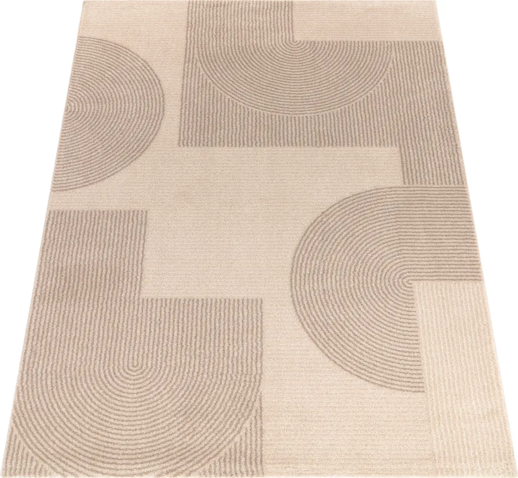 Tapis Design 80x150 cm pour Salon et Bureau - Motif Arc Abstrait Graphique