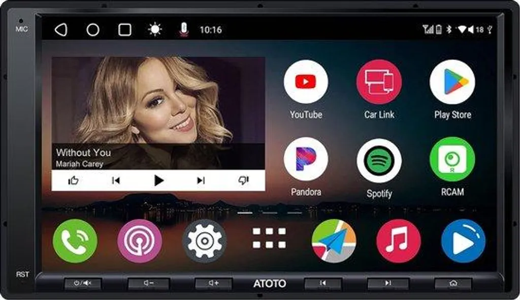 Poste radio voiture 2 DIN multimédia tactile 7" avec kit mains libres BT