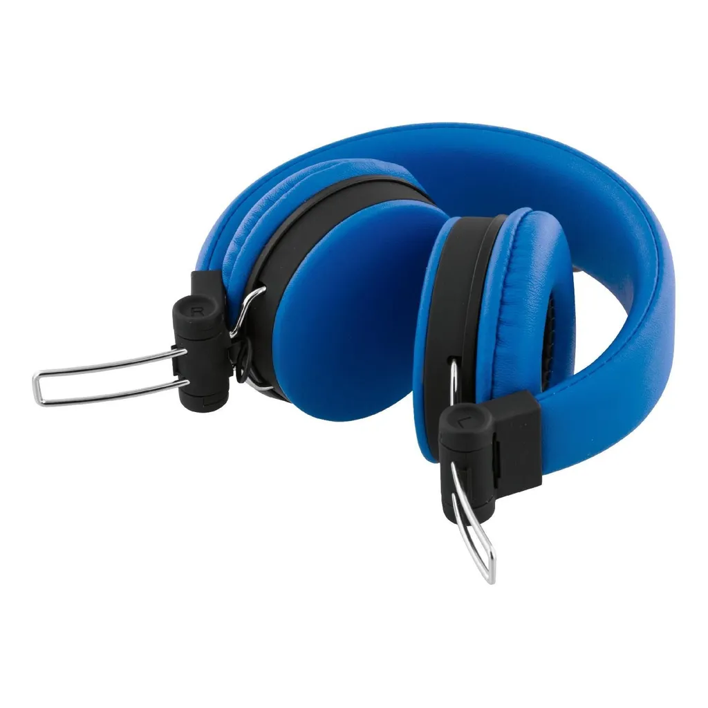Casque stéréo supra-auriculaire bleu idéal pour télétravail et PC - 3