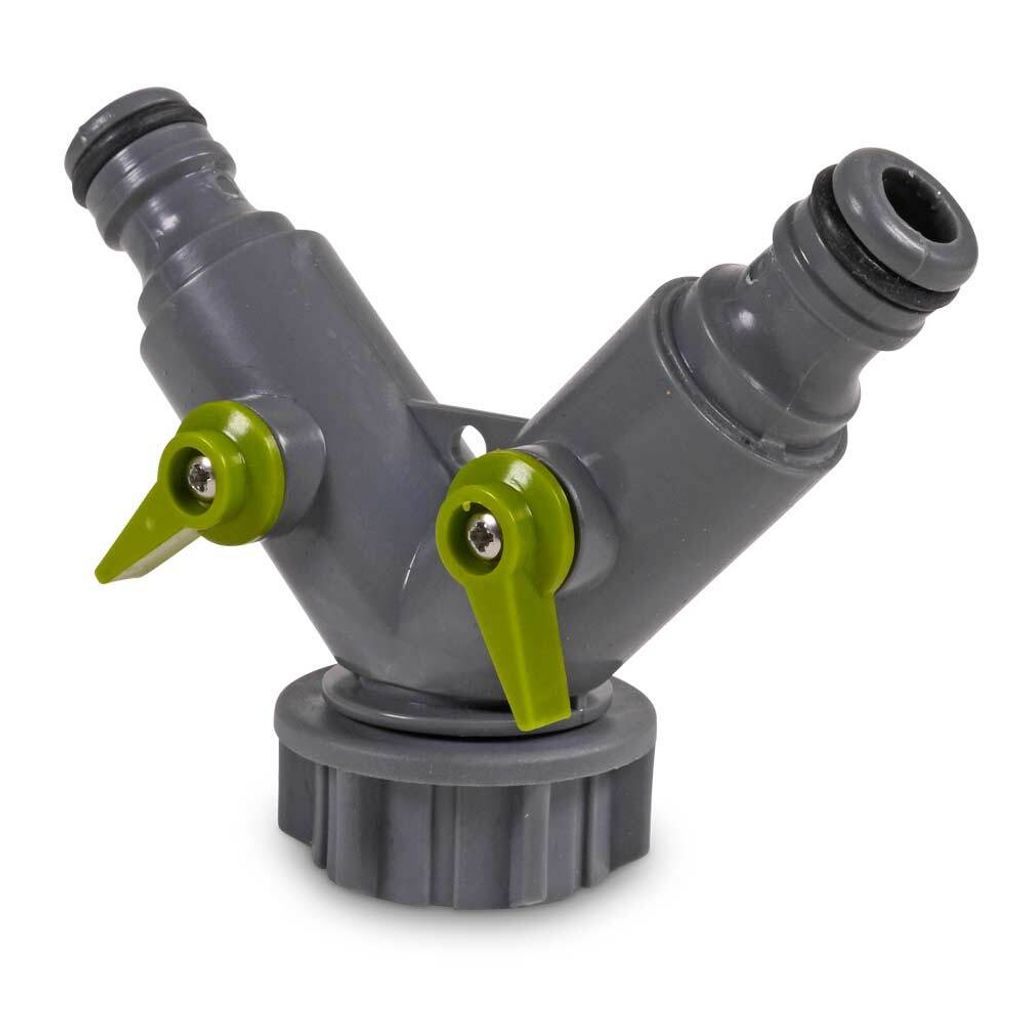 Hydro-Fit Verteiler 3/4'' Überwurfmutter IG auf 2x Klickstecker