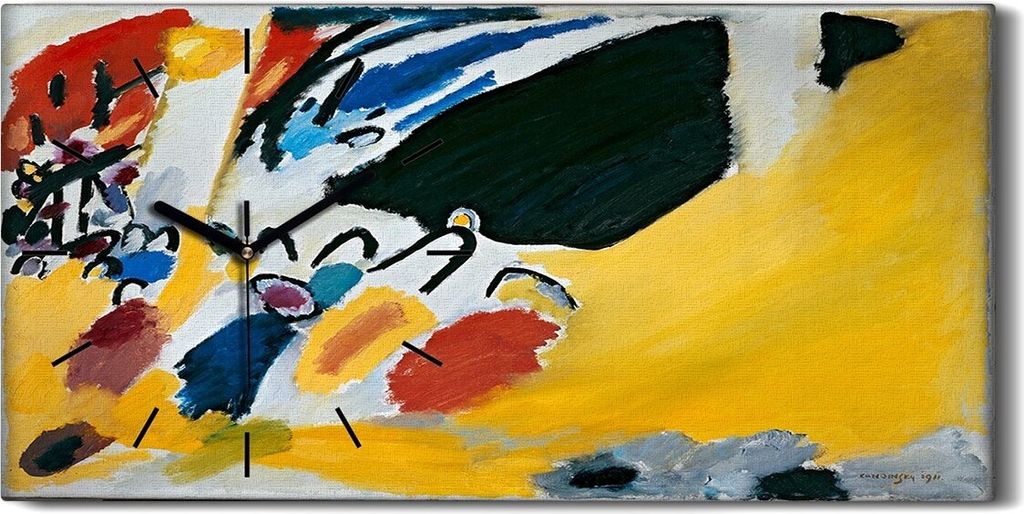 Wandkunst Leinwand Bild Uhr Geräuschlos Kunstdruck 60x30 Eindruck - schwarze Hände
