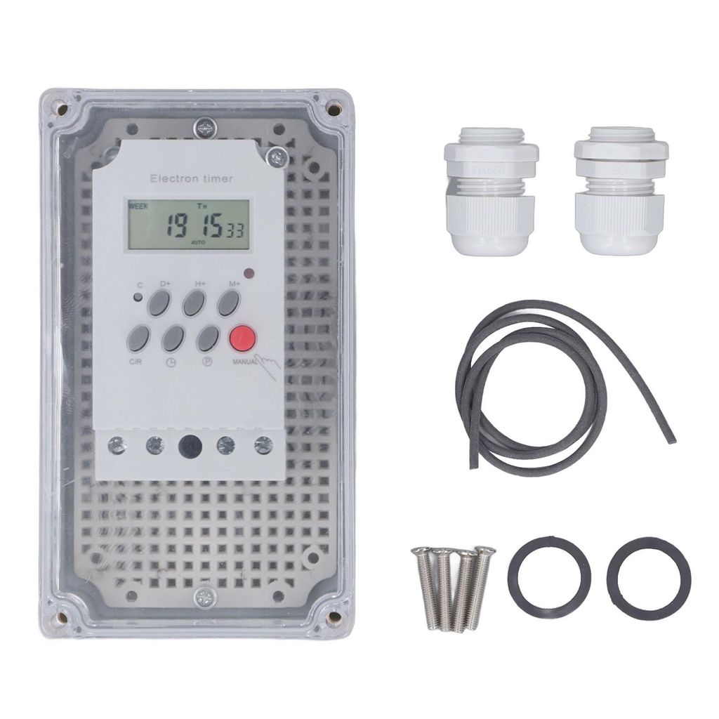 Schwimmbadpumpen-Timer, wasserdicht, digital, Timer-Box, Produktbild 