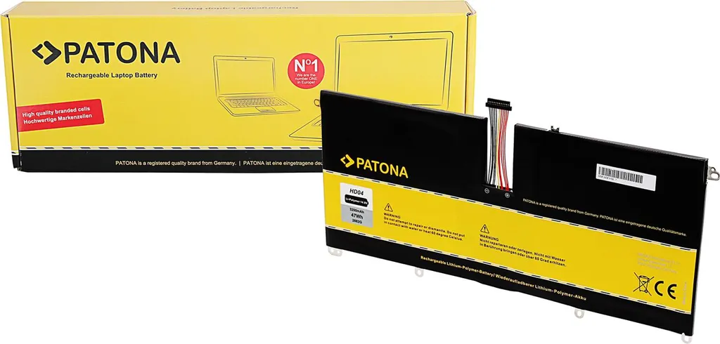 Batterie PATONA HD04XL pour HP Envy Spectre XT 13 - 14.8V 2850mAh
