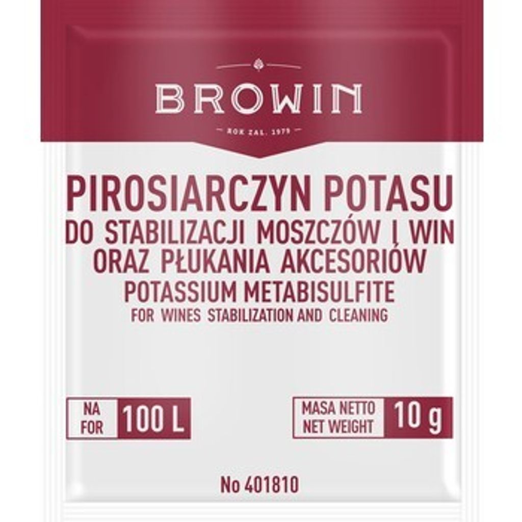 Pirosiarczyn Potassico Browin - 10 g, per la Immagine del prodotto 