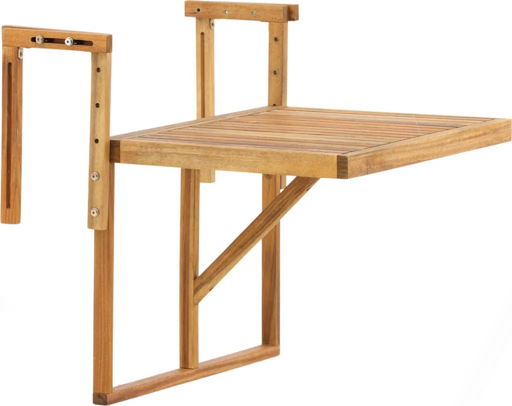 Arredo Balcone: Tavolo Marion Natura Legno Massello Pieghevole
