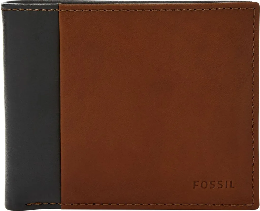 Fossil Ward Portafoglio RFID Passcase: Efficienza in Pelle Bicolore