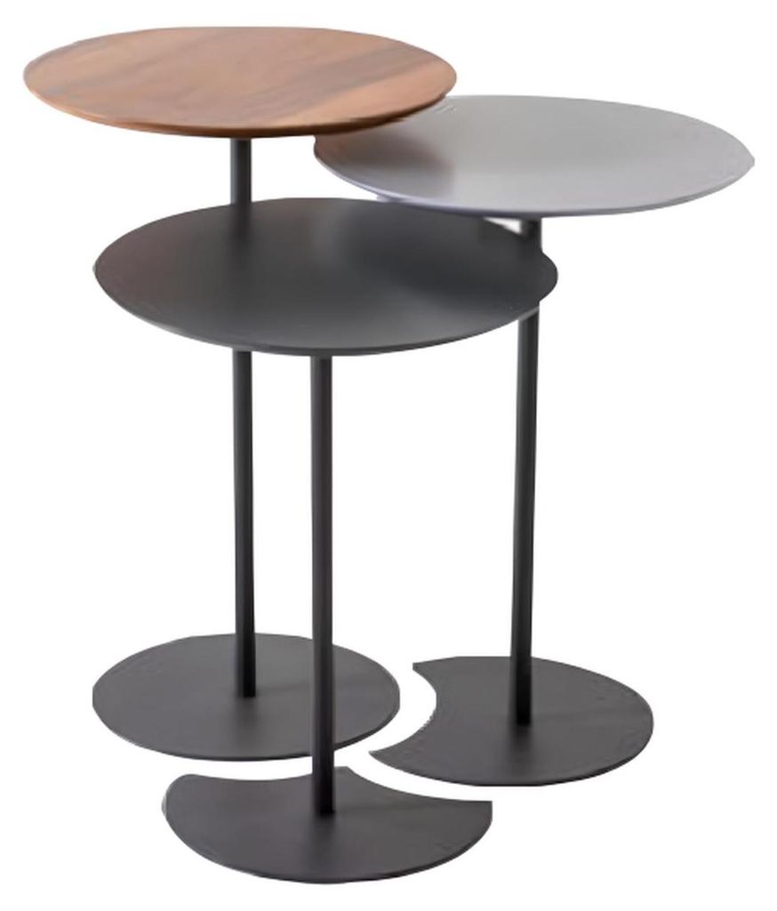 Beistelltisch Garnitur Couchtisch Kaffeetisch Sofatisch Schwarz Tisch