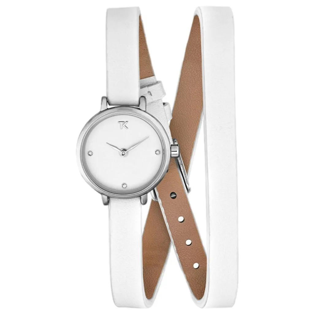 Montre Quartz Femme Trendy Kiss Lucie TC10159-01 Cadran Blanc Argenté