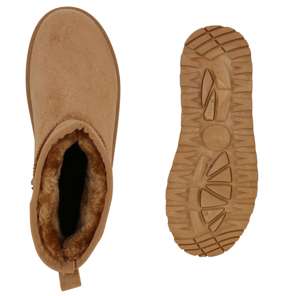 VAN HILL Damen Warm Gefüttert Winter Boots Stiefeletten Profil Sohle Schuhe 841471 127898274