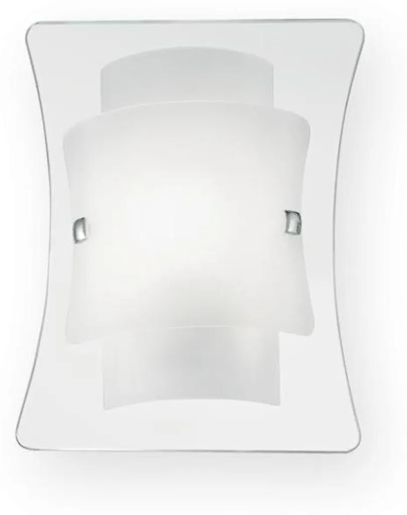 Applique murale TRIPLO blanche 1 ampoule avec diffuseur en verre mat