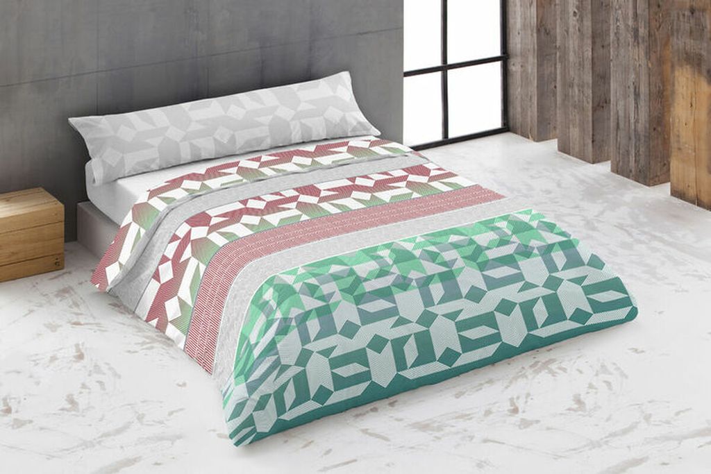 Bettbezug Set Hosteline TRIPOLI Grün 150cm Bett 2 Stück
