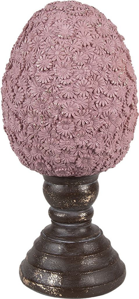 Clayre & Eef Dekorationsfigur Ei Ø 13x28 cm Rosa Kunststoff