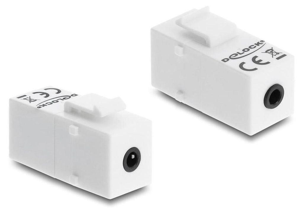DeLOCK 87234, Flach, Weiß, 3.5mm, 3.5mm, Weiblich, Weiblich Produktbild 