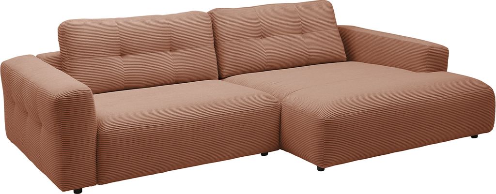 KAWOLA Sofa MIKA Ecksofa XL Cord rost Longchair rechts